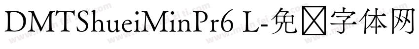 DMTShueiMinPr6 L字体转换
